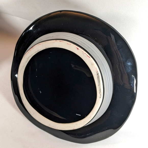 Rae Dunn 2021 Witchy Gnome Halloween Cookie Jar with Spiderweb Hat - Picture 6 of 7